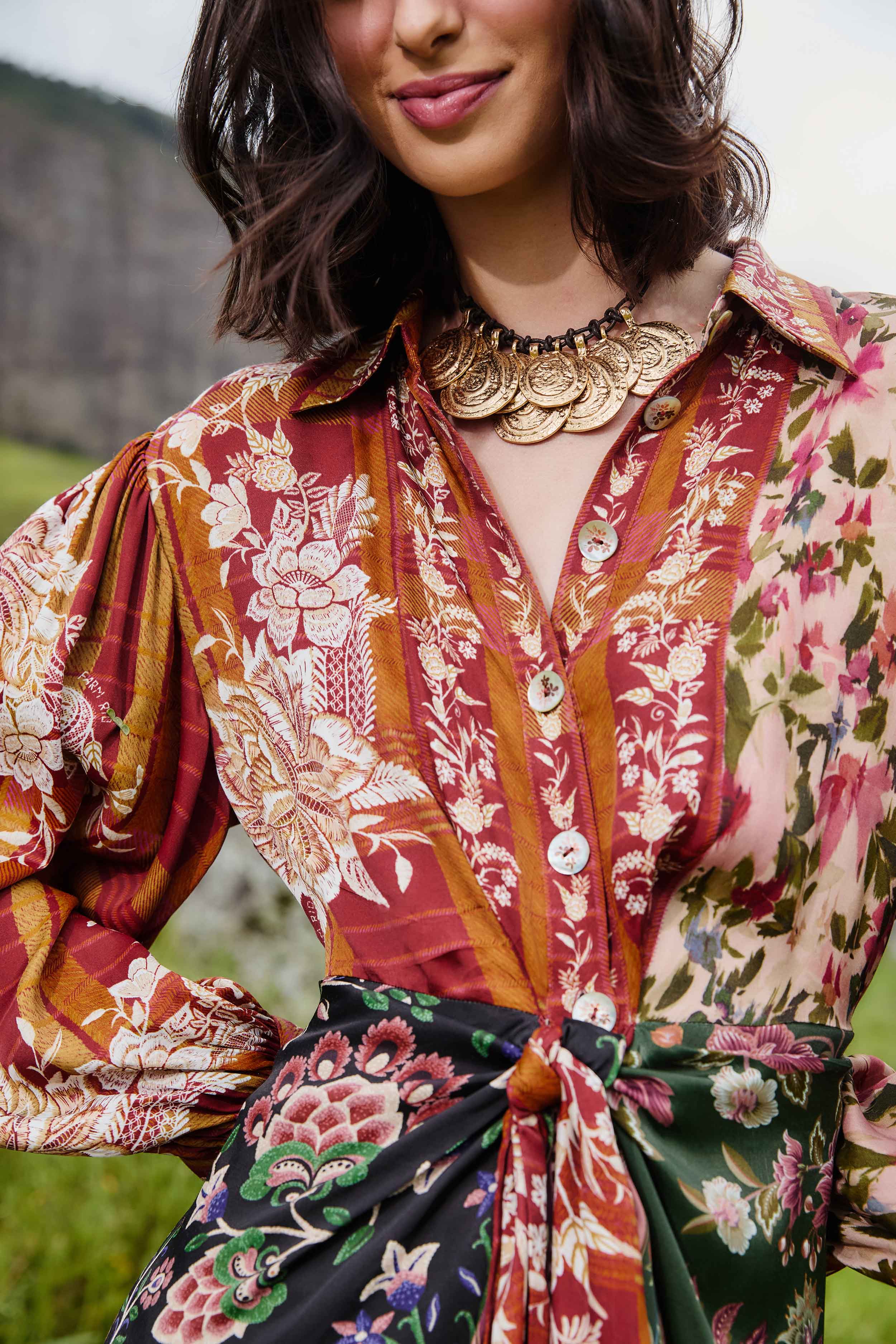 Mixed Winter Garden Lenzing™ Ecovero™ Viscose Mini Dress - Image 2