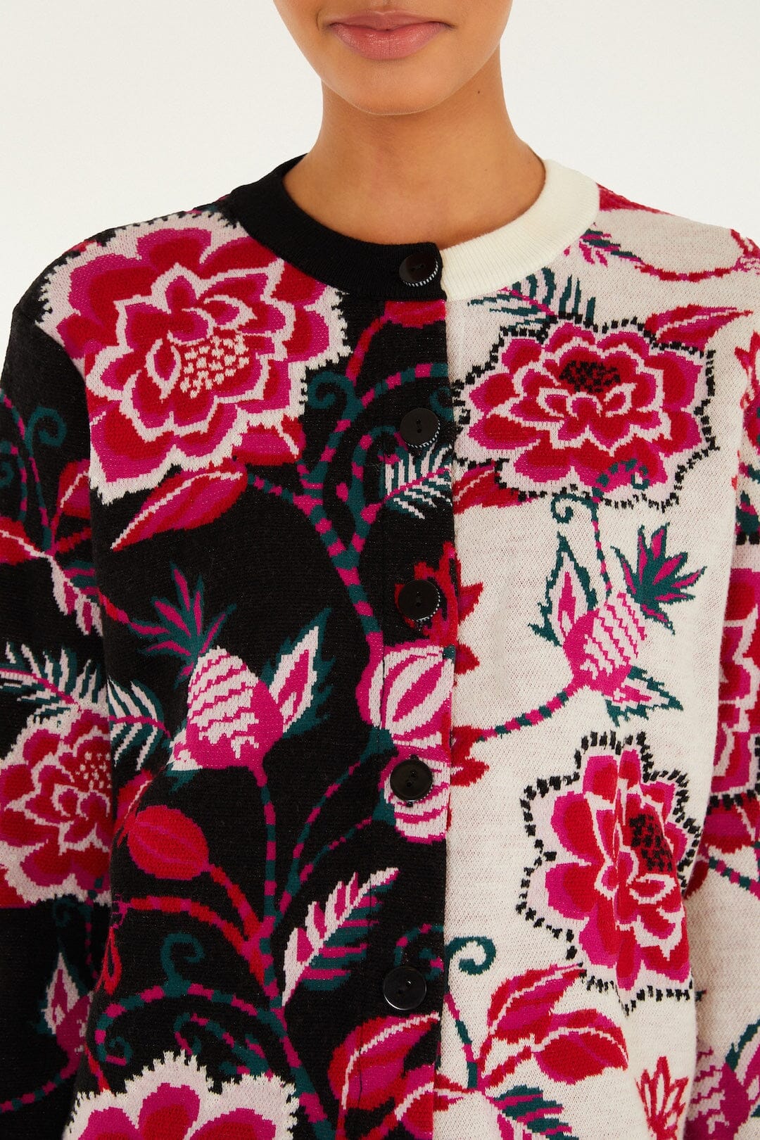 Mixed Winter Garden Knit Cardigan - Image 2