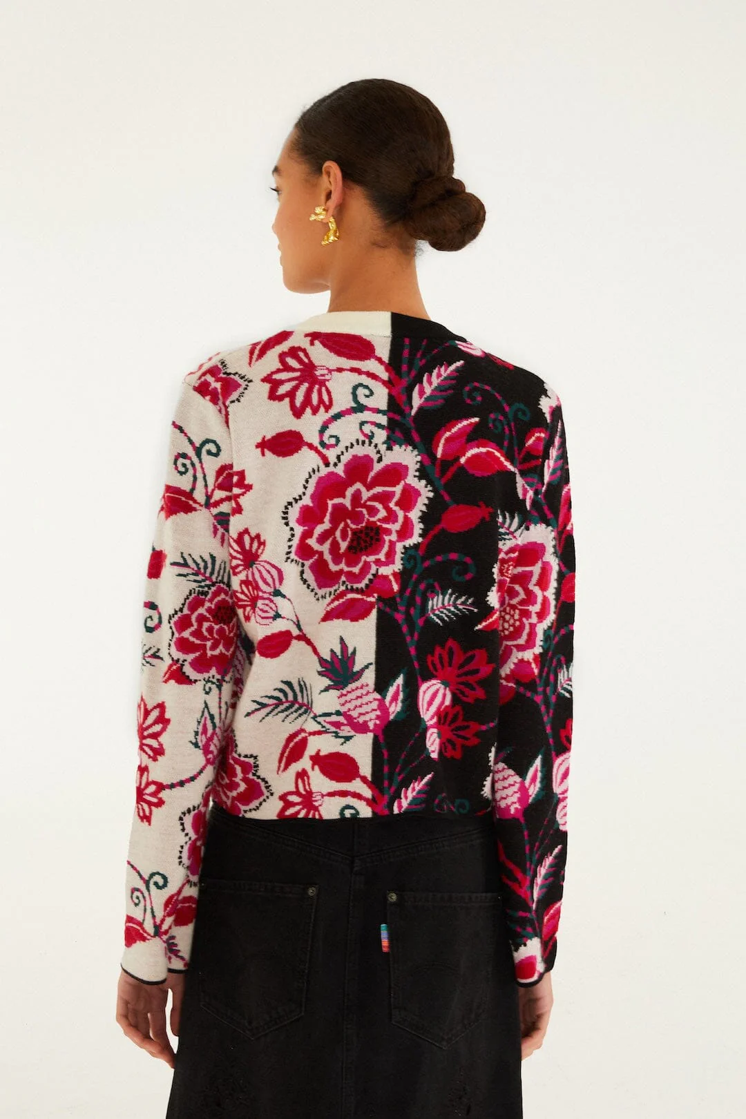 Mixed Winter Garden Knit Cardigan - Image 3