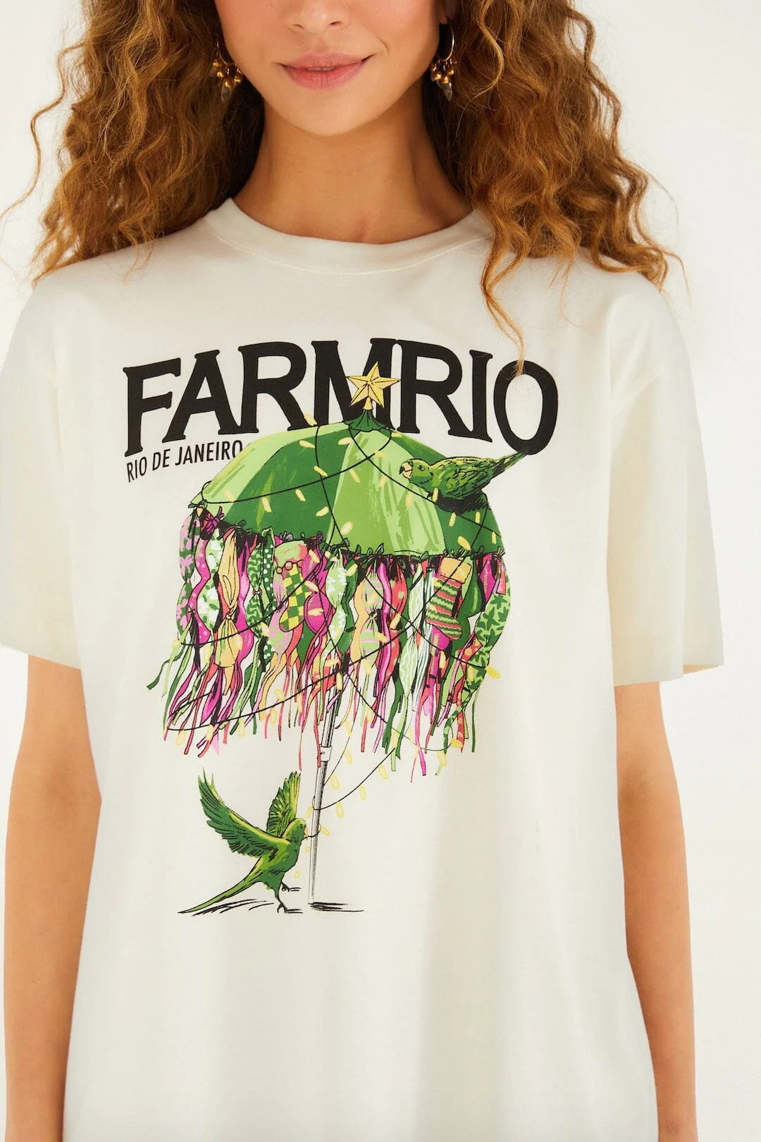 Off-White Xmas Bikinis Organic Cotton T-Shirt - Image 3