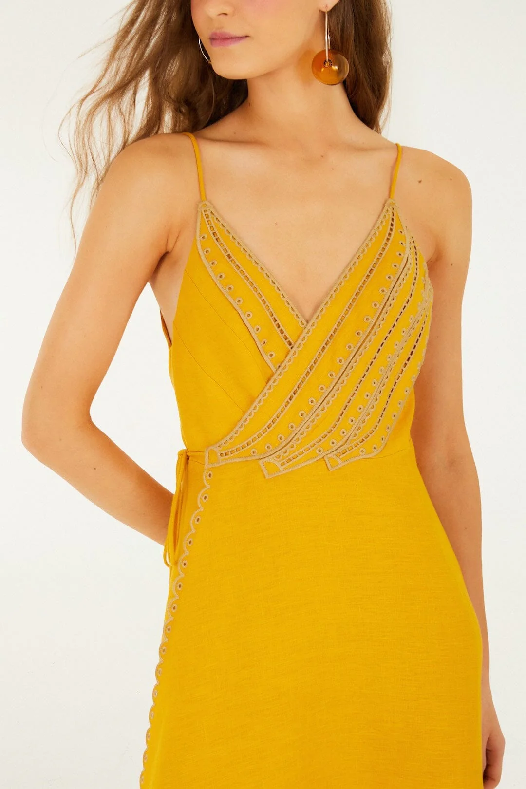 Yellow Bananas Euroflax Premium Linen Maxi Wrap Dress - Image 2