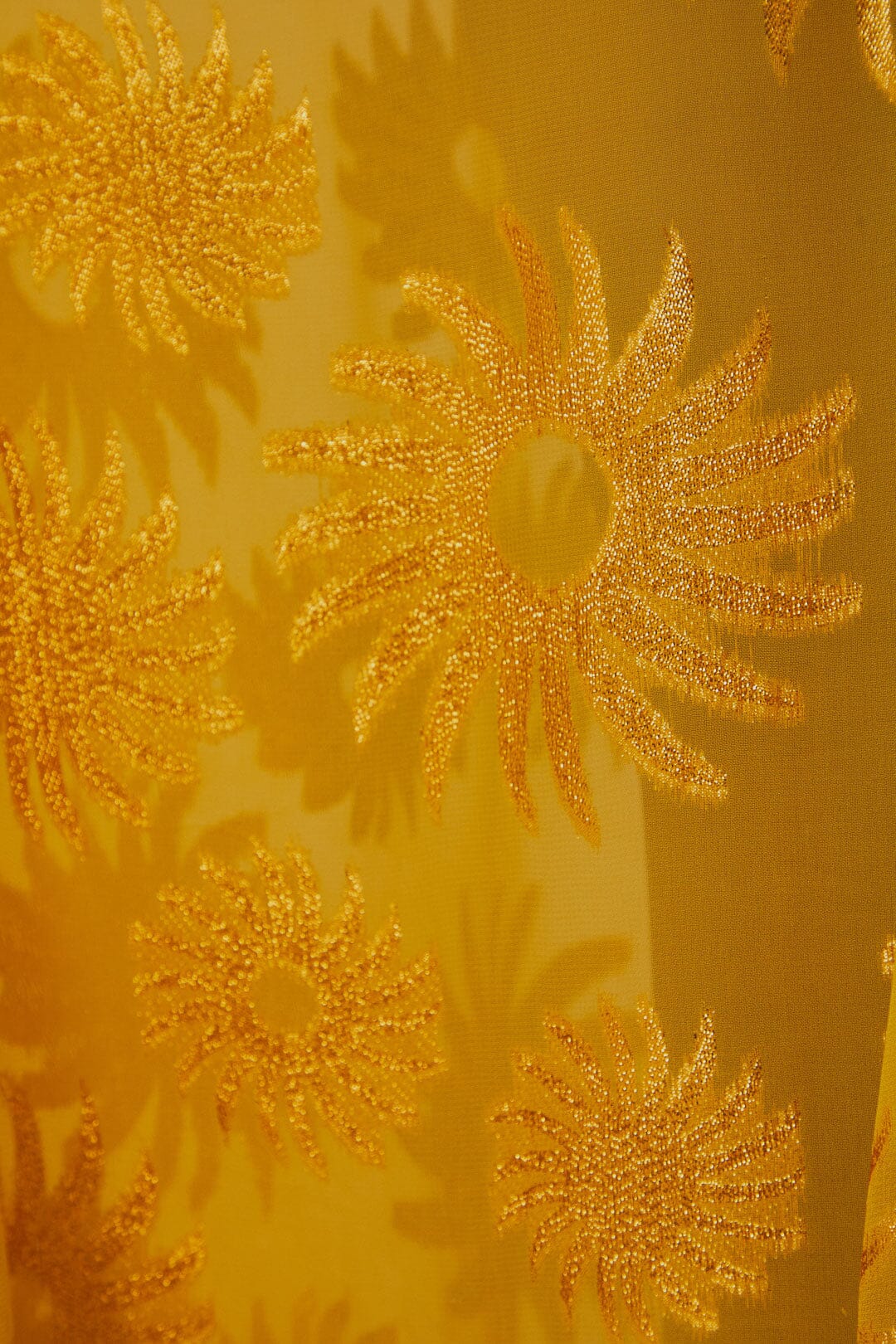 Yellow Gold Sun Jacquard Maxi Dress - Image 6